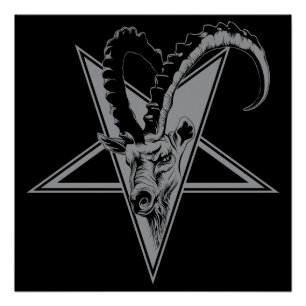 Pôster Cabra em um Pentagram