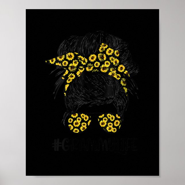 Poster cabra mama Messy Bun cabra mãe de pão bagunçado ca (Frente)