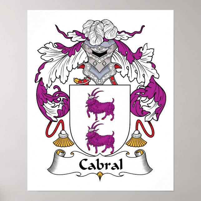 Pôster Cabral Family Crest (Frente)