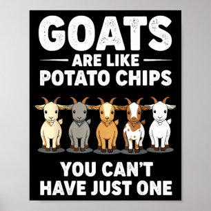Poster Cabras Engraçadas São Como Batatas Fritas, Você Nã