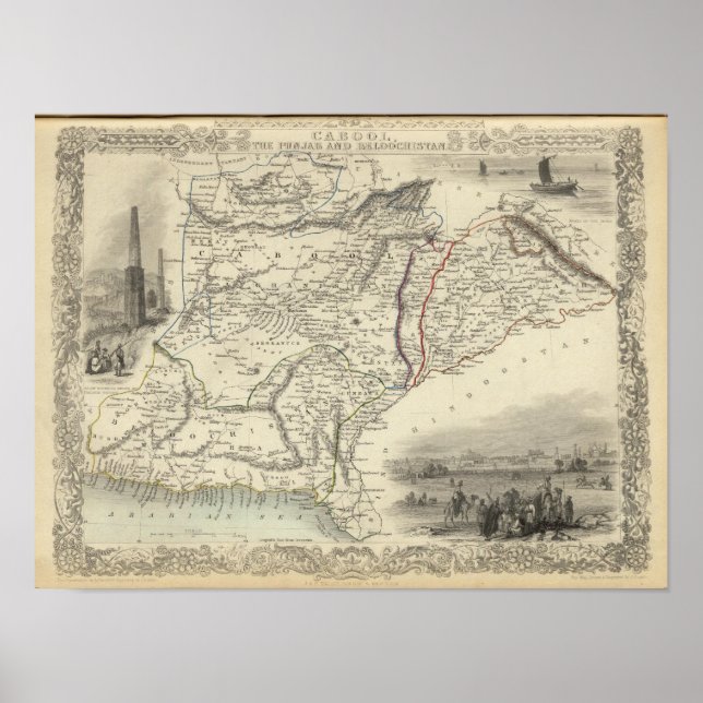 Pôster Cabul, Punjab e Beluchistão (Frente)