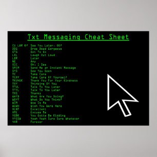 Poster Cábula da mensagem de Txt