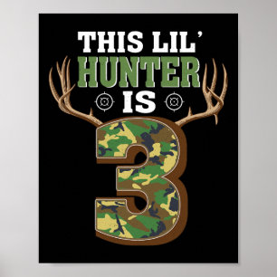 Poster Caça a aniversário de 3 anos Deer 3 Anos 1