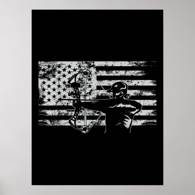 Poster Caça à Caça ao Arco-Americano de Bandeiras (Frente)