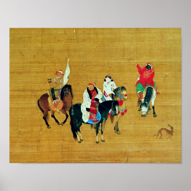 Pôster Caça a Kublai Khan, dinastia Yuan (Frente)