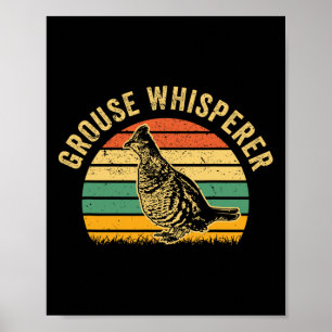 Poster Caça Agrupamento Rachado Pássaro - Retro Sisperado