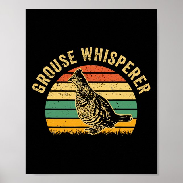 Poster Caça Agrupamento Rachado Pássaro - Retro Sisperado (Frente)