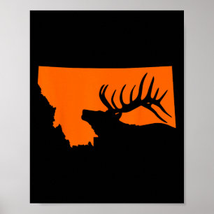 Poster Caça ao alce em Montana
