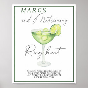 Poster Caça ao anel no chá de noiva Margarita