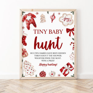 Poster Caça ao Bebê Minúsculo de Natal de Inverno Jogo pa