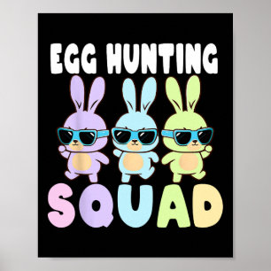 Poster Caça Ao Ovo Caça Coelhinhos De Páscoa Engraçados