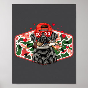 Poster Caça ao Pato Black Lab Camo Dia dos Namorados Xoxo