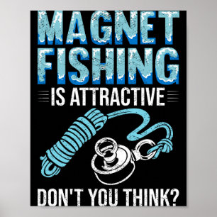 Poster Caça ao tesouro magnético para pescadores caçadore