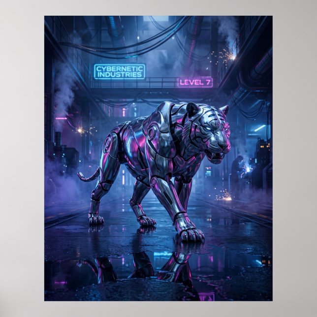 Poster Caça ao Tigre Cromo (Frente)