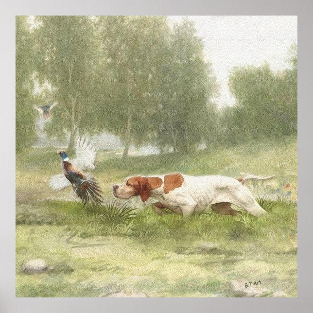 Poster Caça de faisão com ponteiro (Frente)