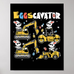 Poster Caça De Ovos De Páscoa Eggscavator Para