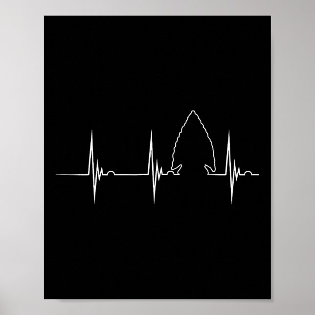 Poster Caça De Pontas De Seta De Coração Ekg Pulso Hunter (Frente)