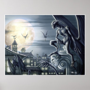 Poster Caça do Nightgaunt de Lovecraft