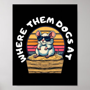 Poster Caça Engraçada De Ratos - Rato Bonito Nos Pulmões