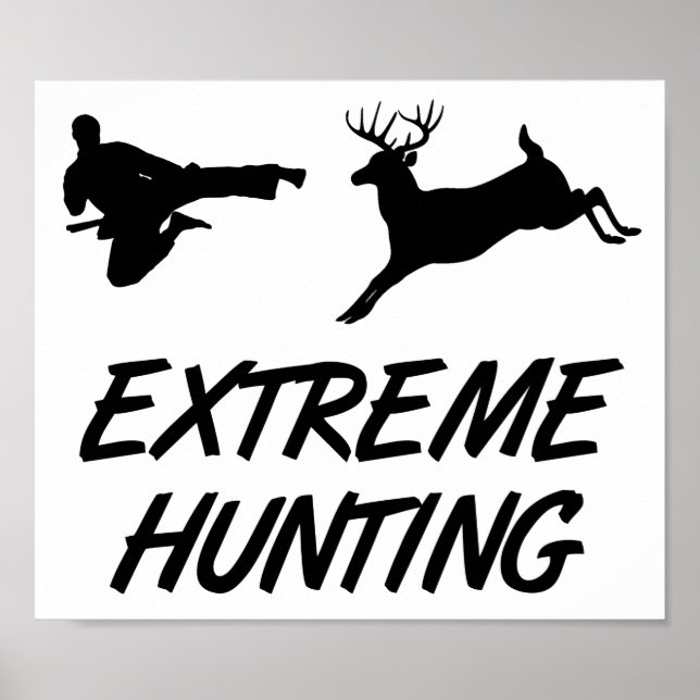 Poster Caça Extreme Karate Kick Deer (Frente)