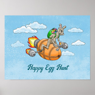 Poster Caça Feliz ao Ovo do Rocket Bunny
