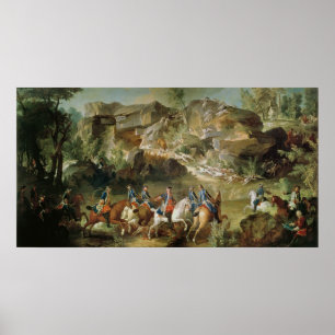 Poster Caça na floresta de Fontainebleau