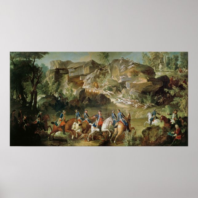 Poster Caça na Floresta de Fontainebleau (Frente)