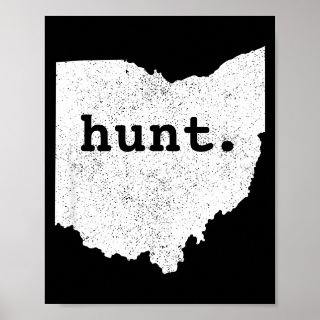 Poster Caça Ohio Bowhunting Presente de Caça de Veados do (Frente)