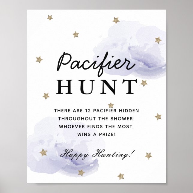 Poster Caça Pacificadora de Chá de fraldas de Nuvens de E (Frente)