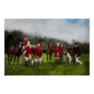 Pôster Caçador - A caça à raposa - Tally-ho 1924