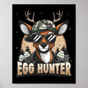 Poster Caçador De Ovos Buck Byckward Boné Deer Caçando Ea