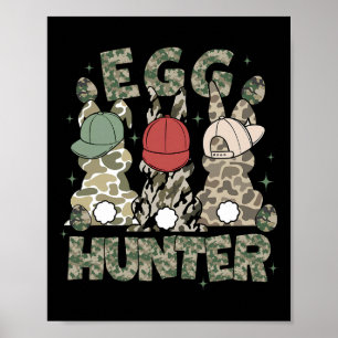 Poster Caçador de Ovos Cervo Camuflado Boné Caça ao Cervo