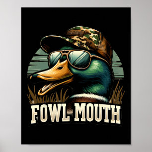 Poster Caçador de Pato Engraçado Camisa Pato de Boca Foga