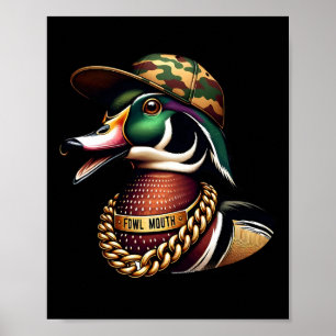 Poster Caçador de Pato Engraçado Camisa Pato de Boca Foga