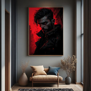 Poster Caçador de Sangue Retrato Sombrio