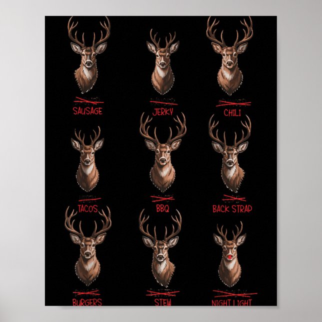 Poster Caçadores de Veados Engraçados Todos os Renas do P (Frente)