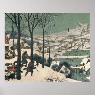 Poster Caçadores na neve - em janeiro de 1565