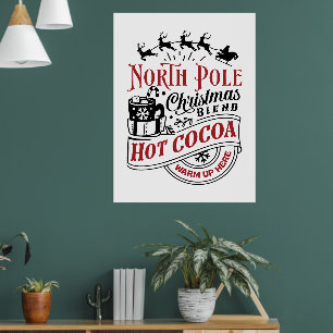 Poster Cacau quente de Natal do Polo Norte