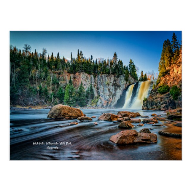 Pôster Cachoeira Alta, Parque Tettegouche, Minnesota (Frente)