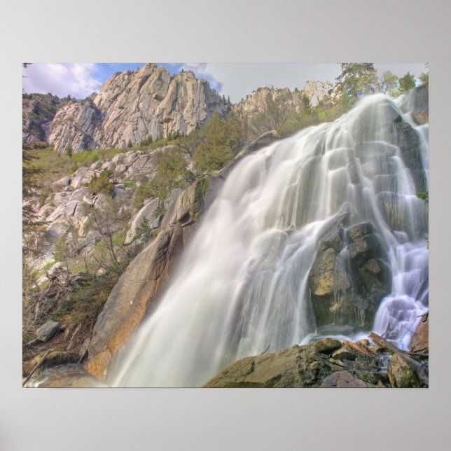 Poster Cachoeira Bells Canyon, Wilderness Lone Peak, (Frente)
