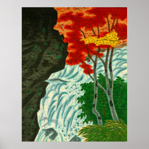 Poster Cachoeira Cabeça de Dragão em Nikko Maeda Masao 19