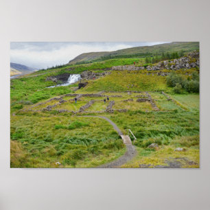 Poster Cachoeira de Fossarrett, Islândia