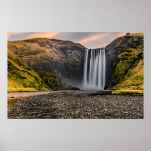 Poster Cachoeira de Skogafoss no nascer do sol da manhã