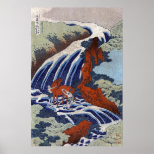 Poster Cachoeira de Yoshitsune Umarai em Yoshino em Wash