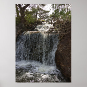 Poster Cachoeira em jardins do zen