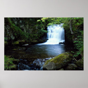 Pôster Cachoeira em Watersmeet, Devon norte, Inglaterra