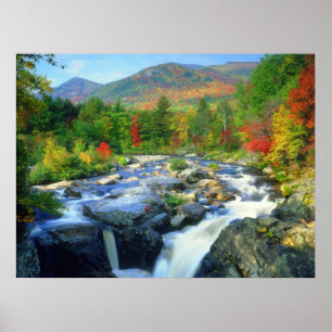 Poster Cachoeira Flume Montanhas Adirondack
