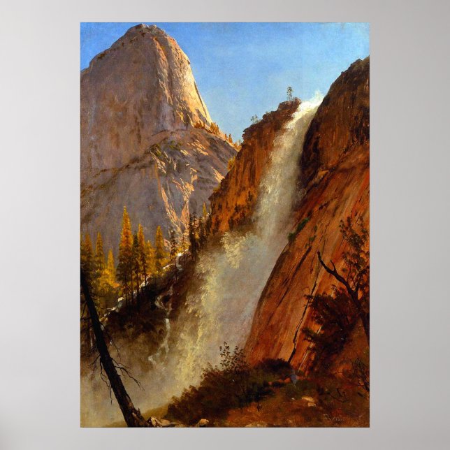 Poster Cachoeira Liberty Cap Yosemite Park 1873 (Frente)