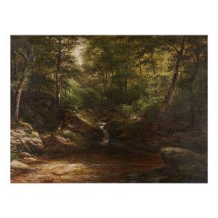 Pôster Cachoeira na Floresta – George Hetzel