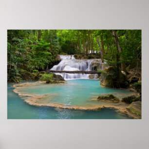 Pôster Cachoeira na floresta tropical
